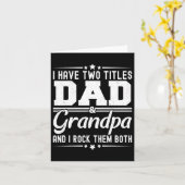 パパとじいちゃんの2つの肩書きが楽しい父の日 カード (黄色い花)