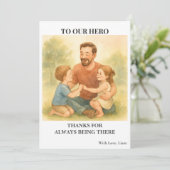 パパとキッズ – 父の日カード 招待状 (スタンド正面)