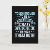 パパとステップパパの名言 家族 父 お父さん カード (黄色い花)