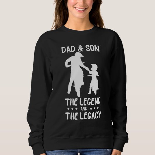 パパとソンザレジェンドとレガシーバイクB スウェットシャツ (正面)