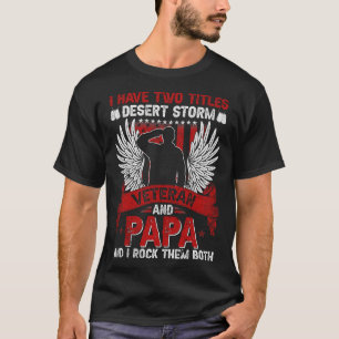 パパとデザートストーム退役軍人シャツファーザーズ415 Tシャツ