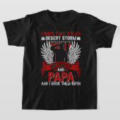 パパとデザートストーム退役軍人シャツファーザーズ415 Tシャツ (レイダウン)