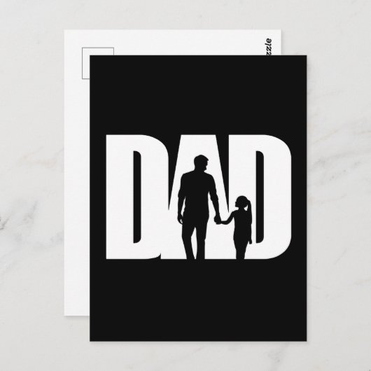 パパとドーターシャツ父の日Tシャツアイディア ポストカード (正面/裏面)