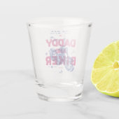 パパとバイクもしくは自転車に乗る人の男の神話は伝説 ショットグラス (裏面)