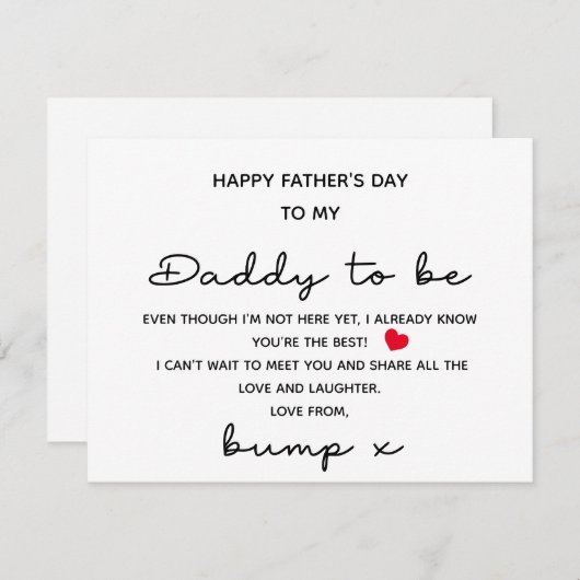 パパとバンプカードで幸せな父親の日 (正面/裏面)