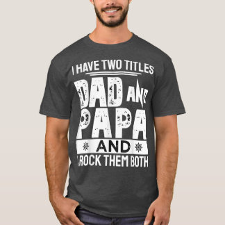 パパとパパの父の日おもしろいの2タイトル Tシャツ
