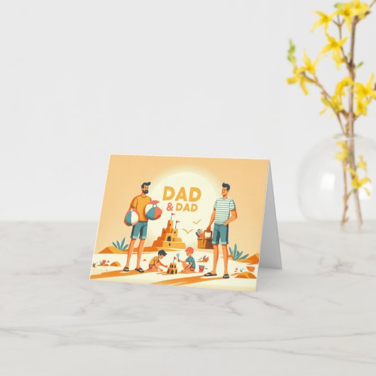 パパとパパ カード (黄色い花)