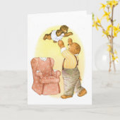 パパとベイビーベア カード (黄色い花)