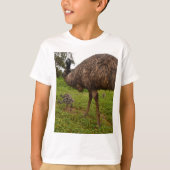 パパとベビーエムスは散歩に行った Tシャツ (正面)