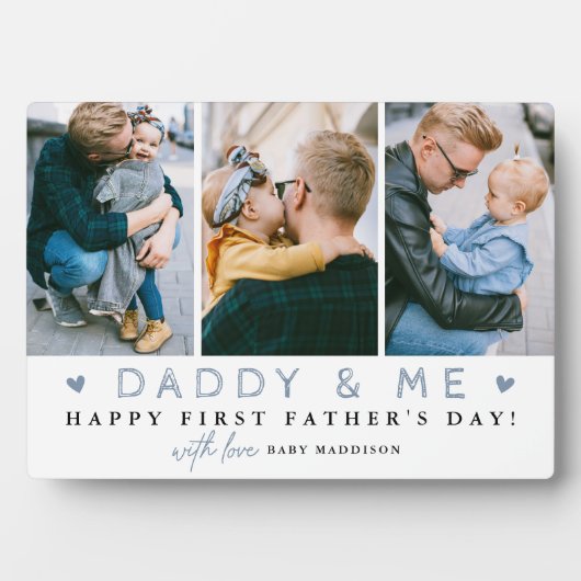 『パパとミー』 1日目の父の日3 xフォトコラージュ フォトプラーク (正面)