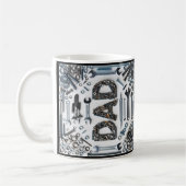 パパとワークショップツール、父の日の誕生日 コーヒーマグカップ (左)