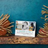 「パパと僕」3枚の写真の組み合わせ 初のパパの父の日 フォトプラーク (側面)