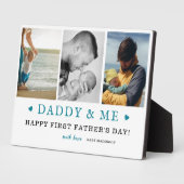 「パパと僕」3枚の写真の組み合わせ 初のパパの父の日 フォトプラーク (側面)