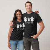 パパと娘とママの幽霊家族3人 Tシャツ (ユニセックス)