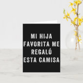 パパと娘のための面白いTシャツ パパへのプレゼント カード (黄色い花)