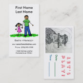 パパと娘のカスタムがプレイダートカードを呼ぶ コーリングカード (正面/裏面)