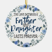 パパと娘のクリスマス セラミックオーナメント (正面)