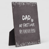 パパと娘の引用文:ファーストラブ、フォーエバーヒーロー フォトプラーク (側面)