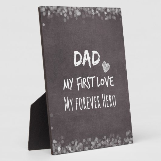 パパと娘の引用文:ファーストラブ、フォーエバーヒーロー フォトプラーク (側面)