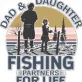 パパと娘の魚釣りパートナー シール (正面)