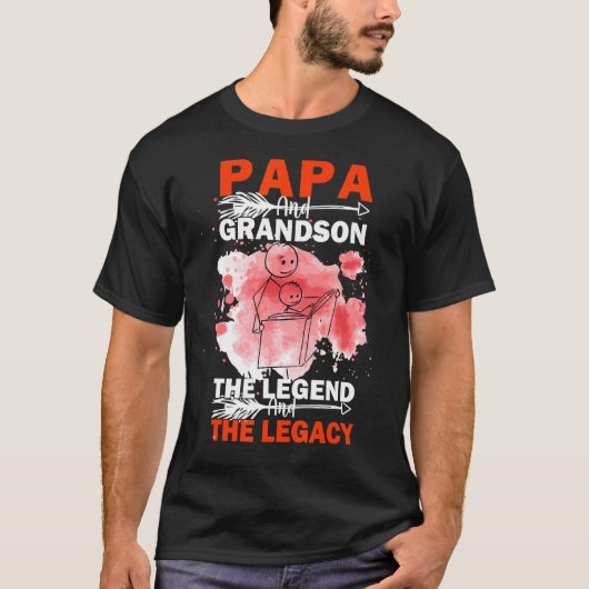 パパと孫の伝説と遺産 Tシャツ (正面)