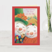 パパと彼の妻への特別なクリスマスの願い シーズンカード (正面)