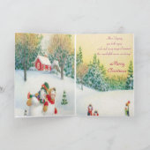 パパと彼の妻への特別なクリスマスの願い シーズンカード (内部)