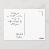 パパと彼の息子シルエットの父親の日の折り畳み ポストカード (裏面)