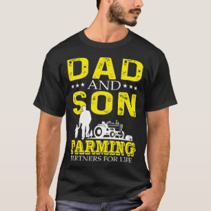 パパと息子の農業パートナーのライフクール農家 Tシャツ