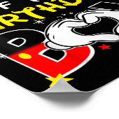 パパと母パパパパオザ誕生日男の子ファミリーパーティー ポスター (角)