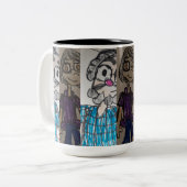 パパと母 ツートーンマグカップ (正面左)