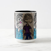 パパと母 ツートーンマグカップ (中央)