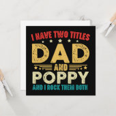 パパと父の日の二つのタイトルがあるおもしろい カード (正面/裏面インサイチュ)