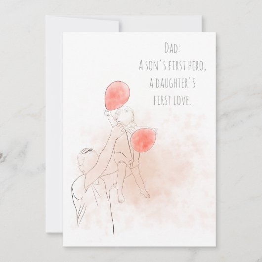 パパと父の日札 招待状 (正面)