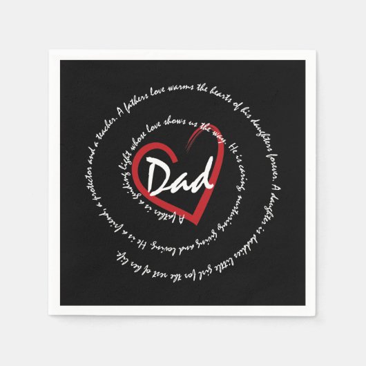 パパと父親 スタンダードカクテルナプキン (正面)