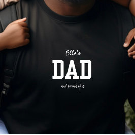 パパと白誇りを持ったのカスタマイズ可能 Tシャツ