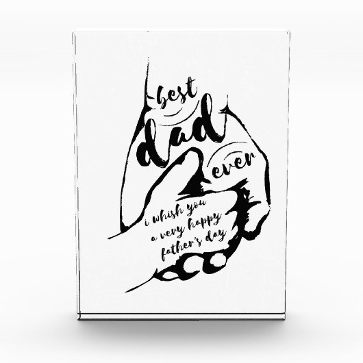 パパと私の手 フォトブロック (正面)