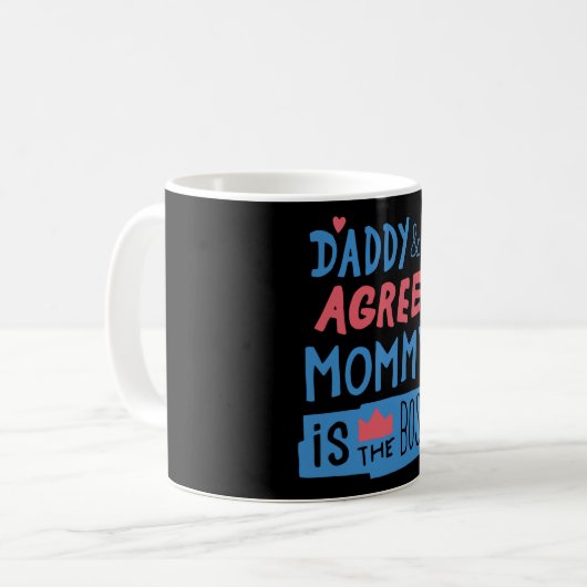 パパと私はママがボス コーヒーマグカップ (正面左)