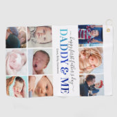 「パパと私」ファースト・ファーザーズ・デイ・フォト ゴルフタオル (横)