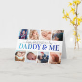 「パパと私」初めての父の日写真 カード (黄色い花)