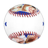 「パパと私」父の日の写真コラージュ 野球ボール (裏面)