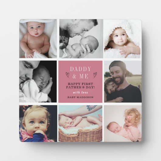 『パパと私』第1父日写真コラージュのプラーク フォトプラーク (正面)