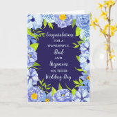 パパと継母の結婚式の日おめでとう カード (黄色い花)