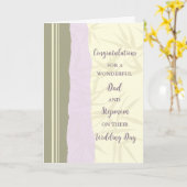 パパと継母の結婚式の日おめでとう カード (黄色い花)