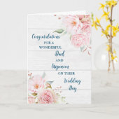 パパと継母の結婚式の日おめでとう カード (黄色い花)