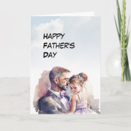 パパと若い娘は父の日のカードをドレスアップ カード
