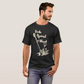 パパと雑草ガーデニング芝刈り父親2 Tシャツ (正面フル)