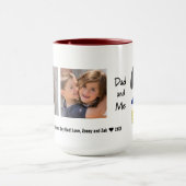 パパとMe 2フォトカスタム写真マグ マグカップ (中央)