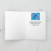 パパにとって幸福な父の日ブルートンボのカード カード (内部)