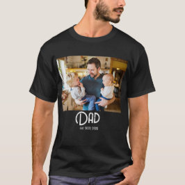 パパになった記念フォトグランジテキストTシャツ Tシャツ